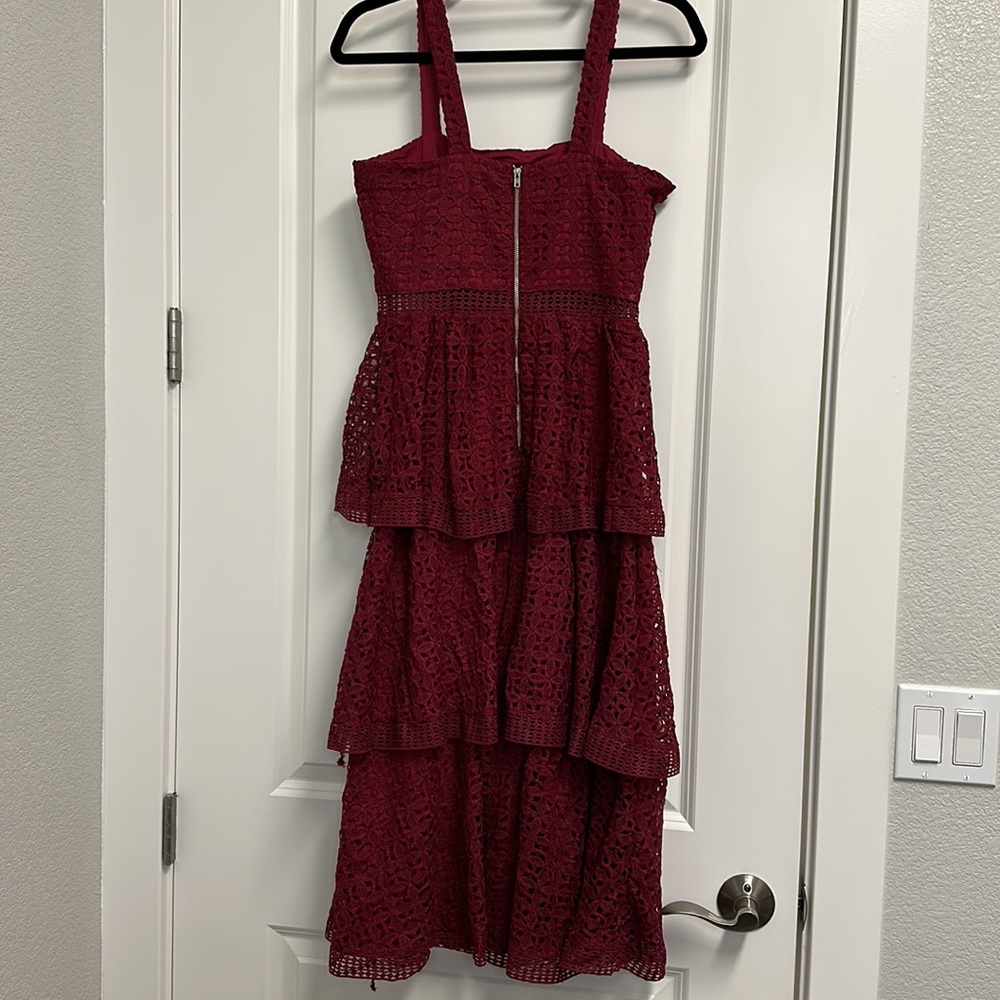 Lulus Crochet Tiered Dress - Picture 5 of 9